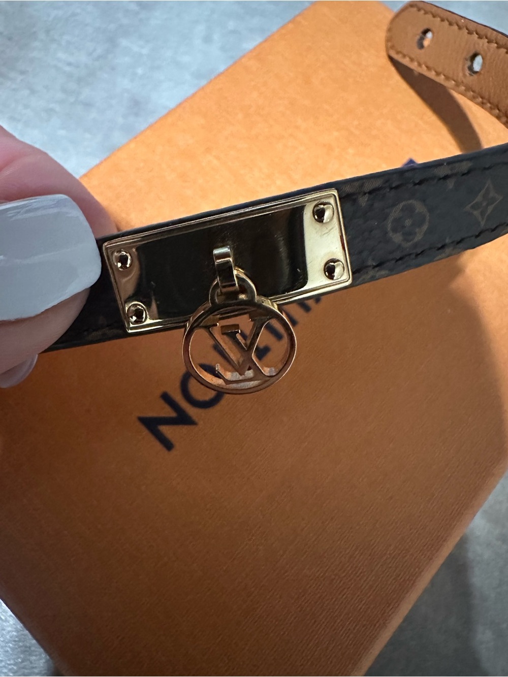 Louis Vuitton Brown and Gold Monogram Strap - Picture 12 of 14